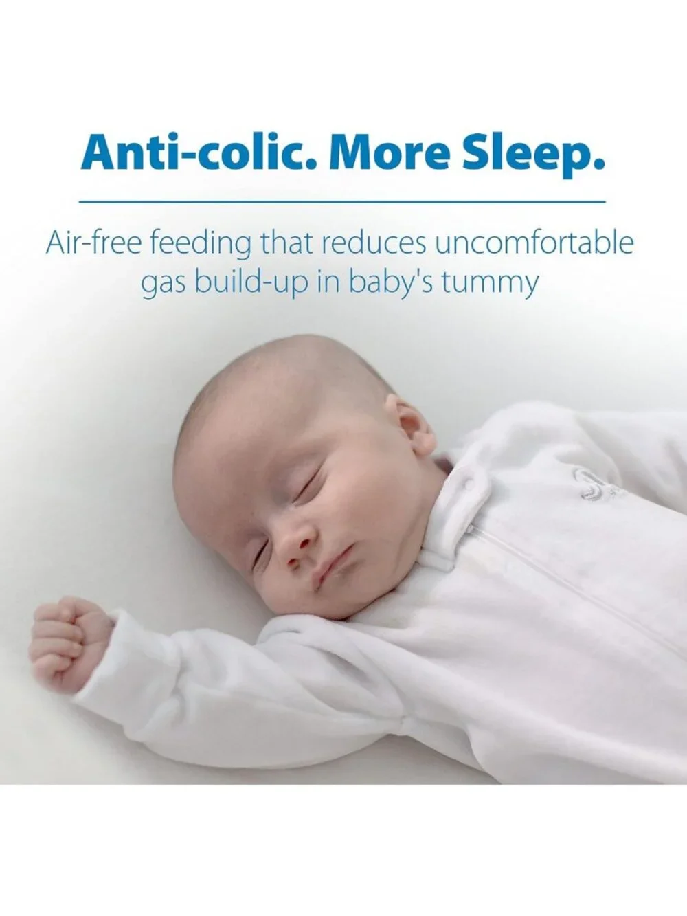 Anti-Colic Breast to Bottle Feeding Set, Slow Flow Nipples, Silicone Pacifier